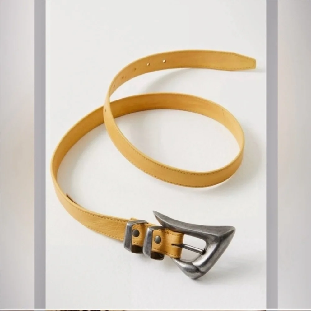 NWOT Free People Billie Leather‎ Belt in Honey